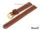 Watch band 14mm brown saddle leather white seam Eichmueller