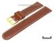 Watch band 18mm brown saddle leather white seam Eichmueller