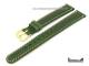 Watch band 12mm dark green saddle leather white seam Eichmueller