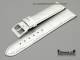 Watch band 16mm silver fashionable design croco grain by Eichmueller