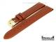 Watch band 18mm brown saddle leather smooth surface by Eichmueller