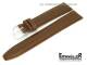 Watch band XL 20mm brown camel-grain stitched Eichmueller