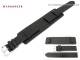 Watch strap 18mm black coarse grained surface with leather pad original Marburger