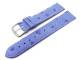 Watch band leather lavender blue ostrich grain 20mm