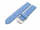 Watch band leather blue 16mm ostrich grain