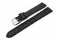 Watch band leather black grain 16mm ostrich grain
