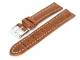 Watch band 24mm leather brown alligator grain light stitching (width of buckle 22 mm)
