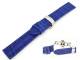 TOP: Watch band 20mm leather royal blue alligator robust with butterfly-clasp