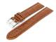 TOP: Watch band 24mm leather brown alligator robust stitched (width of buckle 22 mm)