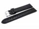 TOP: Watch band 22mm leather black alligator robust stitched (width of buckle 20 mm)