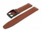 Watch band for Swatch 17mm brown smooth surface stitched