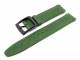 Watch band for Swatch 17mm green smooth surface stitched