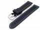Watch band leather black Aviator Style 20mm (width of buckle 18 mm)