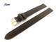 Watch band pigskin 14mm dark brown grained surface by Fluco