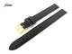 Watch band pigskin 12mm black grained surface by Fluco