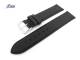 Watch band pigskin 18mm black grained surface by Fluco