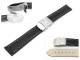  Watch band 22mm deployant clasp black white seam (width of clasp 20 mm)
