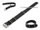 Watch band 20mm black  NATO style smooth surface