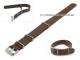 Watch band 20mm dark brown NATO style smooth surface