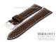 Watch strap XS 20mm dark brown RIOS louisiana alligator grain light stitched (width of buckle 18 mm)