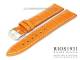 Watch strap XS 20mm orange RIOS louisiana alligator grain light stitching (width of buckle 18 mm)