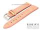 Watch strap XS 18mm pink RIOS louisiana alligator grain light stitching (width of buckle 16 mm)