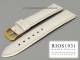 Watch strap XS 18mm white RIOS louisiana alligator grain padded stitched (width of buckle 16 mm)