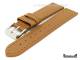 Watch band 18mm light brown aviator style saddle leather smooth surface by Eichmueller