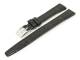 Watch band 14mm open end black alligator grain glossy