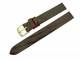 Watch band 12mm for fixed bars dark brown elegant grain