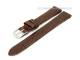 Watch band 10mm for fixed bars dark brown alligator grain (width of buckle 08 mm)