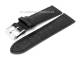 Watch band XS 22mm black alligator grain robust (width of buckle 20 mm)