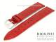 Watch strap 18mm red croco grain RIOS