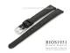 Watch strap 14mm black croco grain RIOS (width of buckle 12 mm)