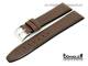 Watch band 20mm dark brown elegant design smooth surface by Eichmueller