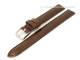 Watch band leather 12mm dark brown elegant grain glossy (width of buckle 12 mm)