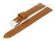 Watch band leather 12mm light brown teju-grain glossy without stitching
