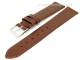 Watch band leather 20mm auburn teju-grain glossy without stitching