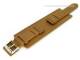 Watch band 24mm light brown smooth surface with leather pad (width of buckle 22 mm)