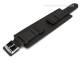 Watch band 22mm black smooth surface with leather pad (width of buckle 20 mm)