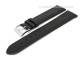 Watch band 18mm black cashmere sheep skin smooth surface stitched