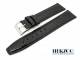 Watch band 18mm black by Herzog Croco grain