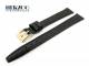 Watch band 12mm black by Herzog Croco grain