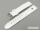Watch band 18mm white smooth surface with silver Logo original Marburger