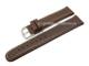 Watch band 22mm dark brown by Birkenstock saddle leather light stitching