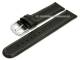 Watch band 18mm black by Birkenstock saddle leather light stitching