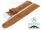 Watch strap 20mm brown genuine Ostrich with Kuki Flex-Patent stitched KUKI (width of buckle 18 mm)