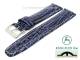Watch strap 24mm blue genuine Shark with Kuki Flex-Patent by KUKI (width of buckle 20 mm)