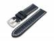 Watch band 20mm leather dark blue adventure style (width of buckle 18 mm)
