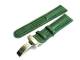 Watch band 18mm leather green teju grain flip clasp (width of buckle 18 mm)